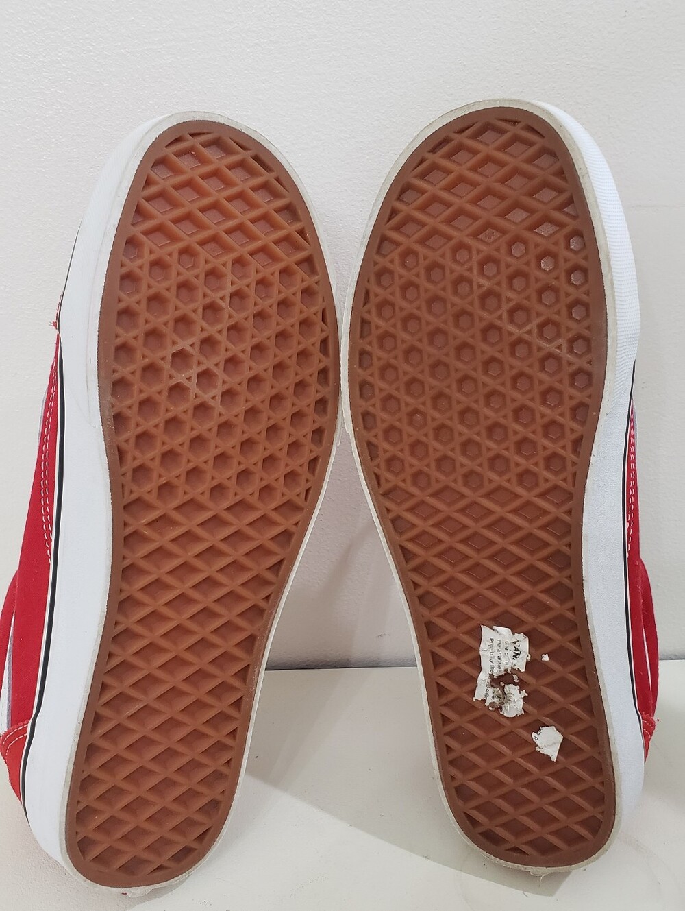 Vans Old School Red Sneakers Women's Sz 8.5 - Picture 7 of 8